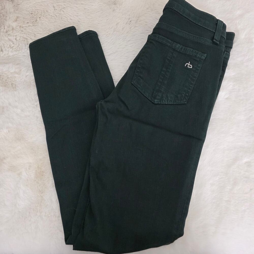 Rag & Bone Skinny Jean Forest Green Tencel Stretch Denim Style W15020337 - 25 - Picture 9 of 16